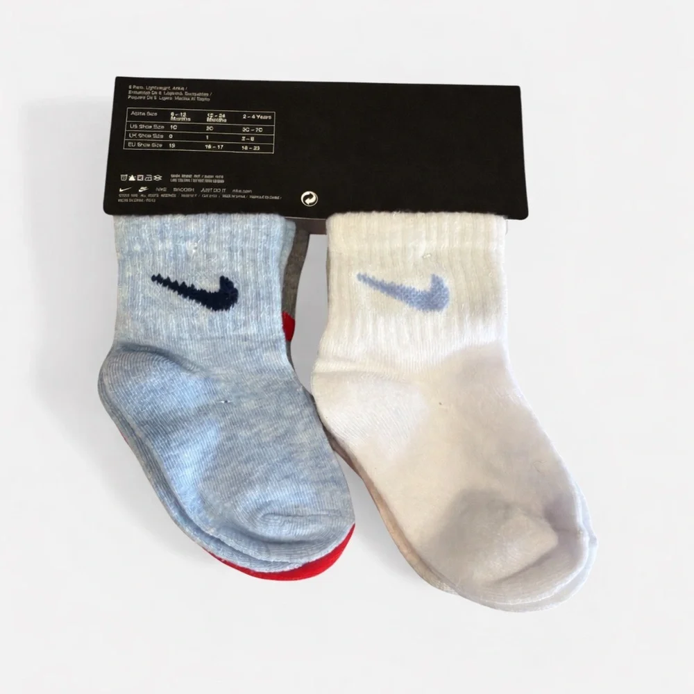 Nike Baby Ankle Socks 6 Pack 12–24 Months Lightweight Logo Socks